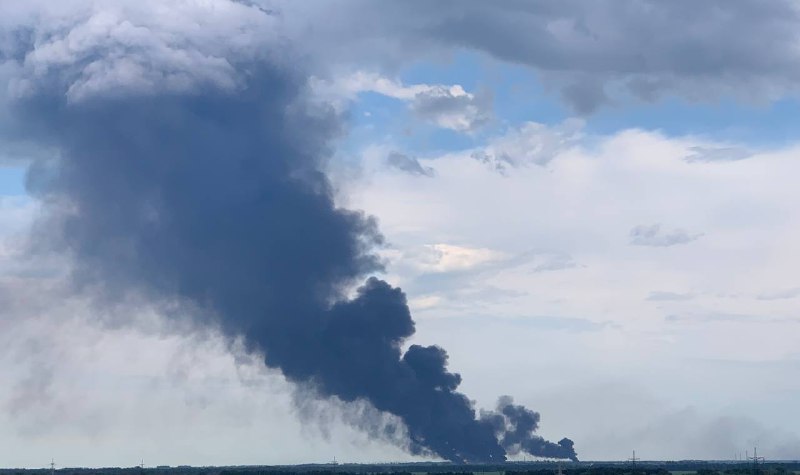 Heavy fire after missile strike in Kharkiv region
