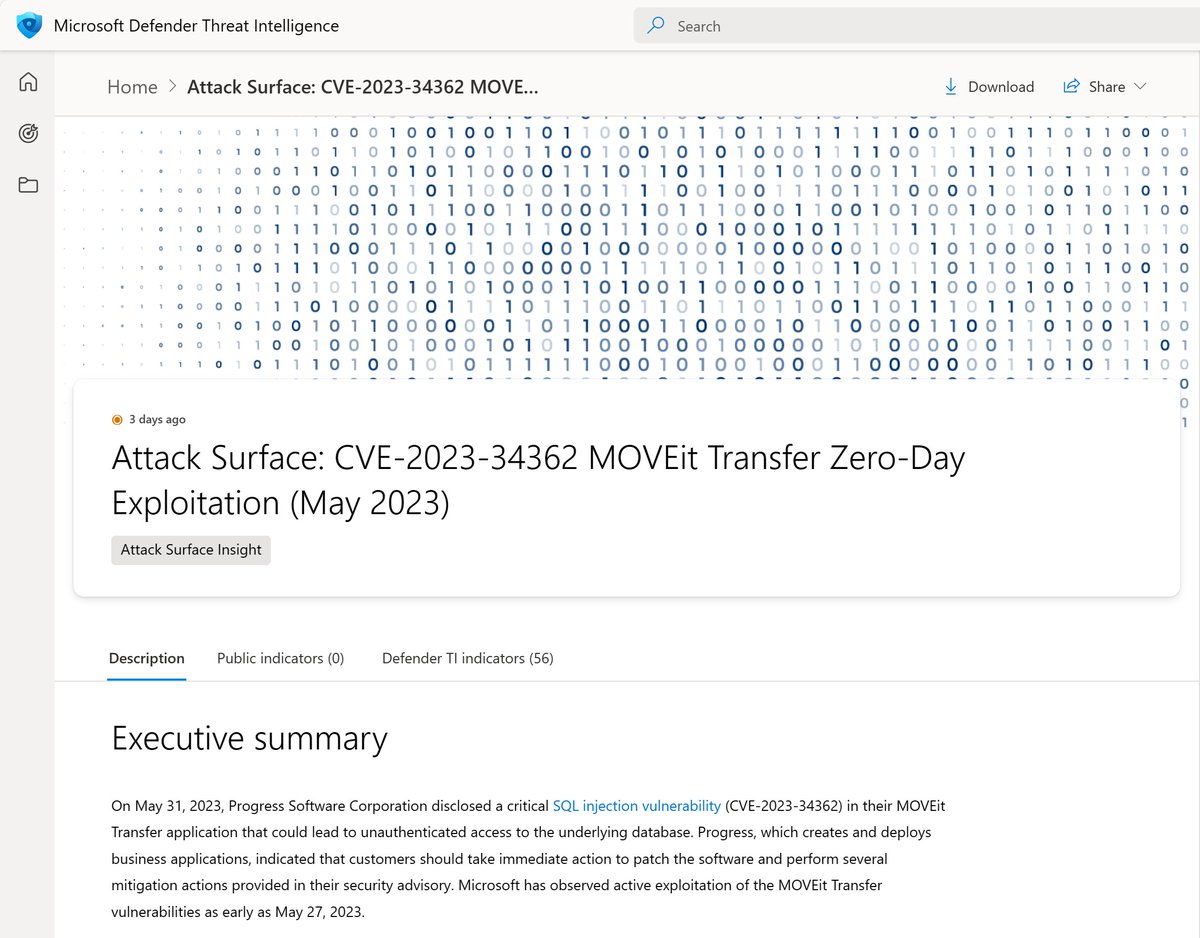 Microsoft is attributing attacks exploiting the CVE-2023-34362 MOVEit Transfer 0-day vulnerability to Lace Tempest, known for ransomware operations & running the Clop extortion site. The threat actor has used similar vulnerabilities in the past to steal data &amp; extort victims