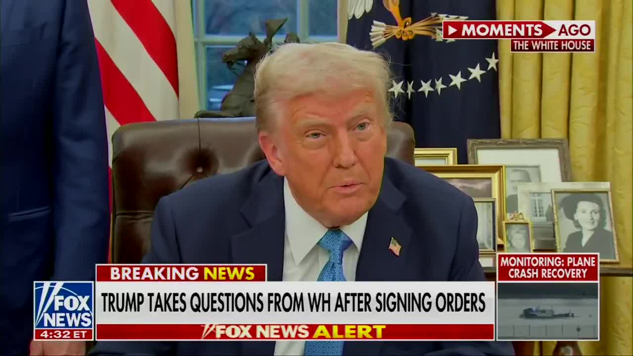 Trump: We're gonna put tariffs on chips. We're gonna put tariffs on oil and gas. That'll happen fairly soon. I think around the 18th of February