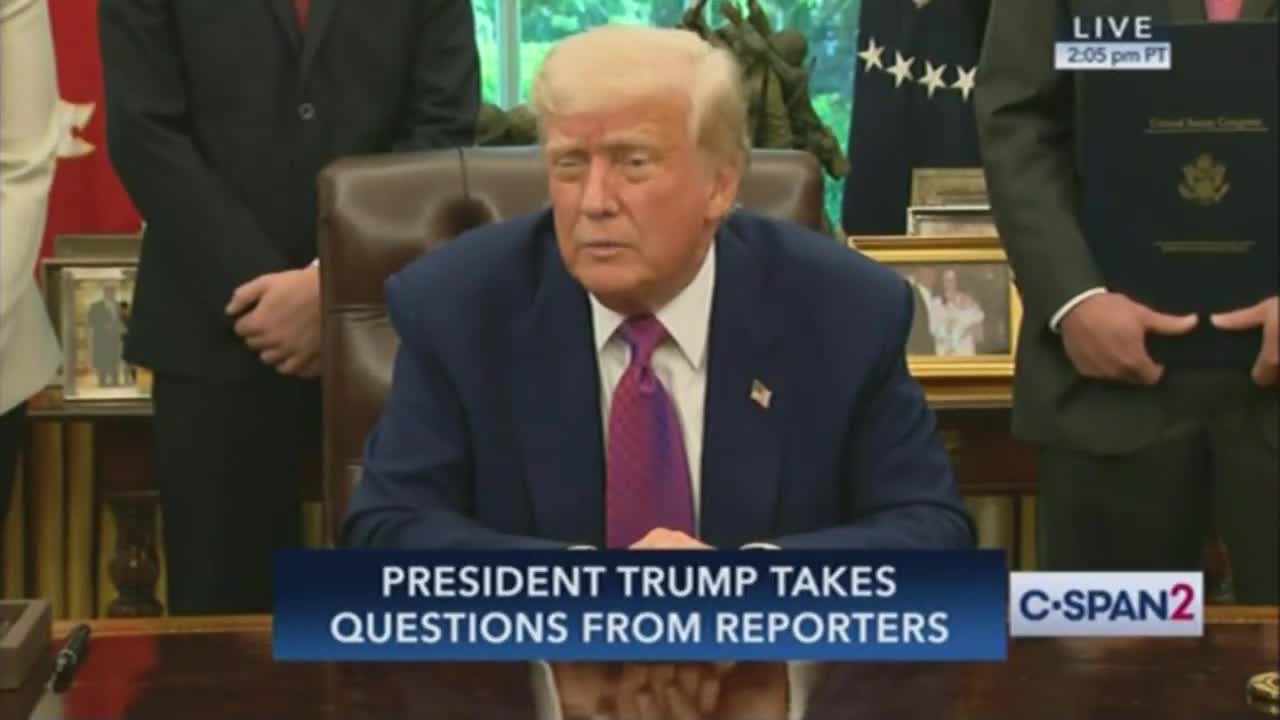 Verslaggever: Gaat u teleurgesteld zijn als Bessent terugkomt zonder een deal met China te sluiten Trump: Helemaal niet. We hebben al een goede deal gesloten. We doen op dit moment geen zaken met China.