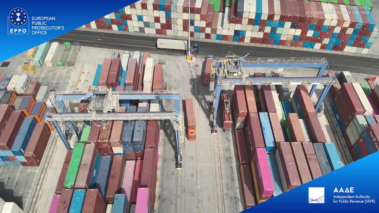 More than 2400 shipping containers seized at port of Piraeus  as part of EPPO's Investigation Calypso. This is the biggest seizure of containers to date in the EU. The fraudulent mechanism had been ongoing for at least 8 year