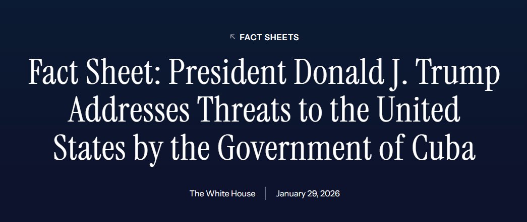 Trump a signé un décret déclarant l'état d'urgence nationale concernant Cuba et autorisant de nouveaux droits de douane sur les importations en provenance des pays fournissant du pétrole à l'île. Ce décret permet aux États-Unis d'imposer des droits de douane supplémentaires sur les importations en provenance des pays qui fournissent directement ou indirectement du pétrole à Cuba.