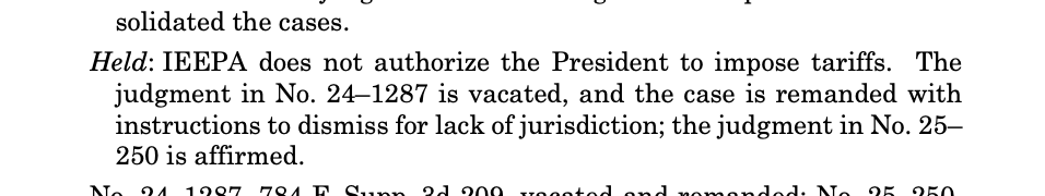 La Cour suprême des États-Unis a invalidé le pouvoir tarifaire du président Trump, déclarant illégale sa prétention de disposer d'un pouvoir d'urgence pour imposer des droits de douane généralisés aux partenaires commerciaux de l'Amérique.