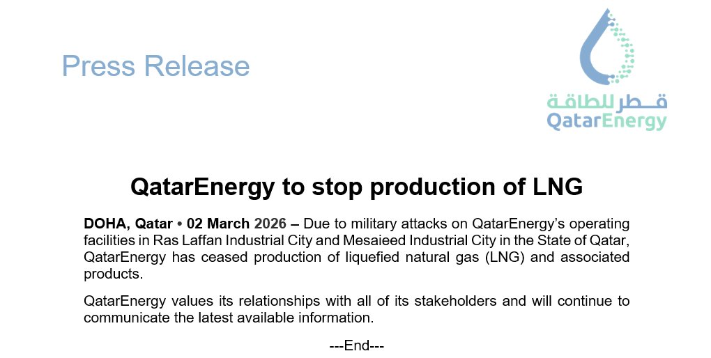 QatarEnergy stops LNG production