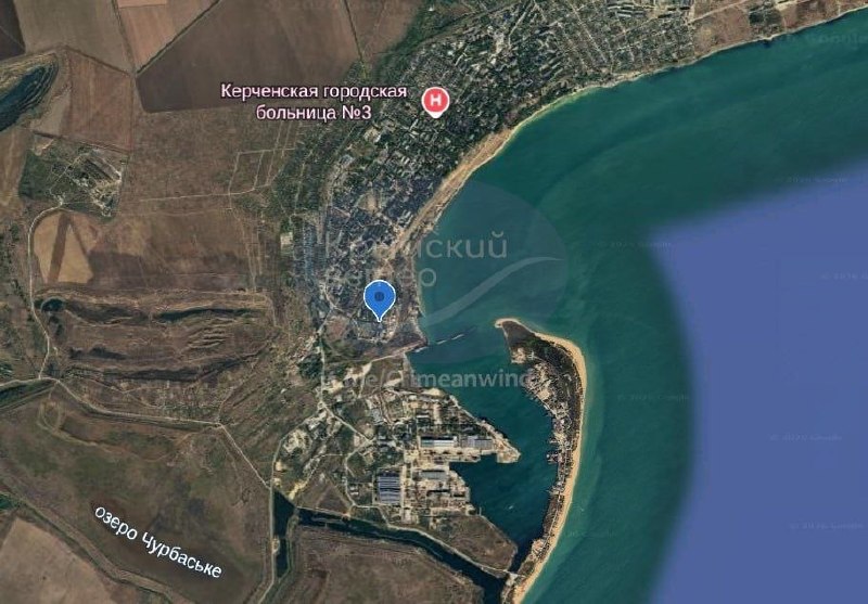 Пожар на электростанции в Аршинцево под Керчью.
