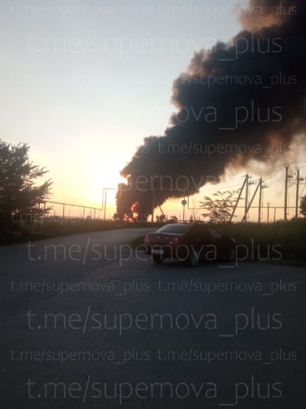 Incendio en el puerto de Kerch.