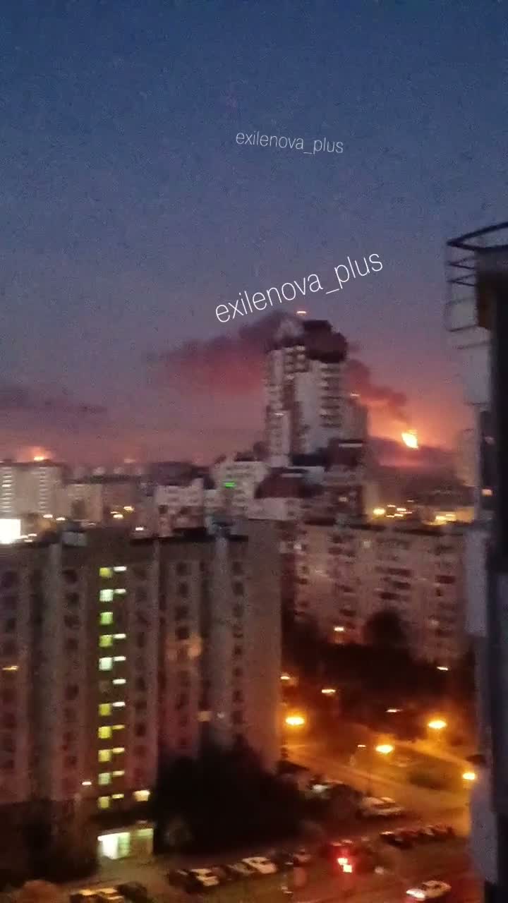 Fires at the oil refinery in Kapotnya, Moscow region